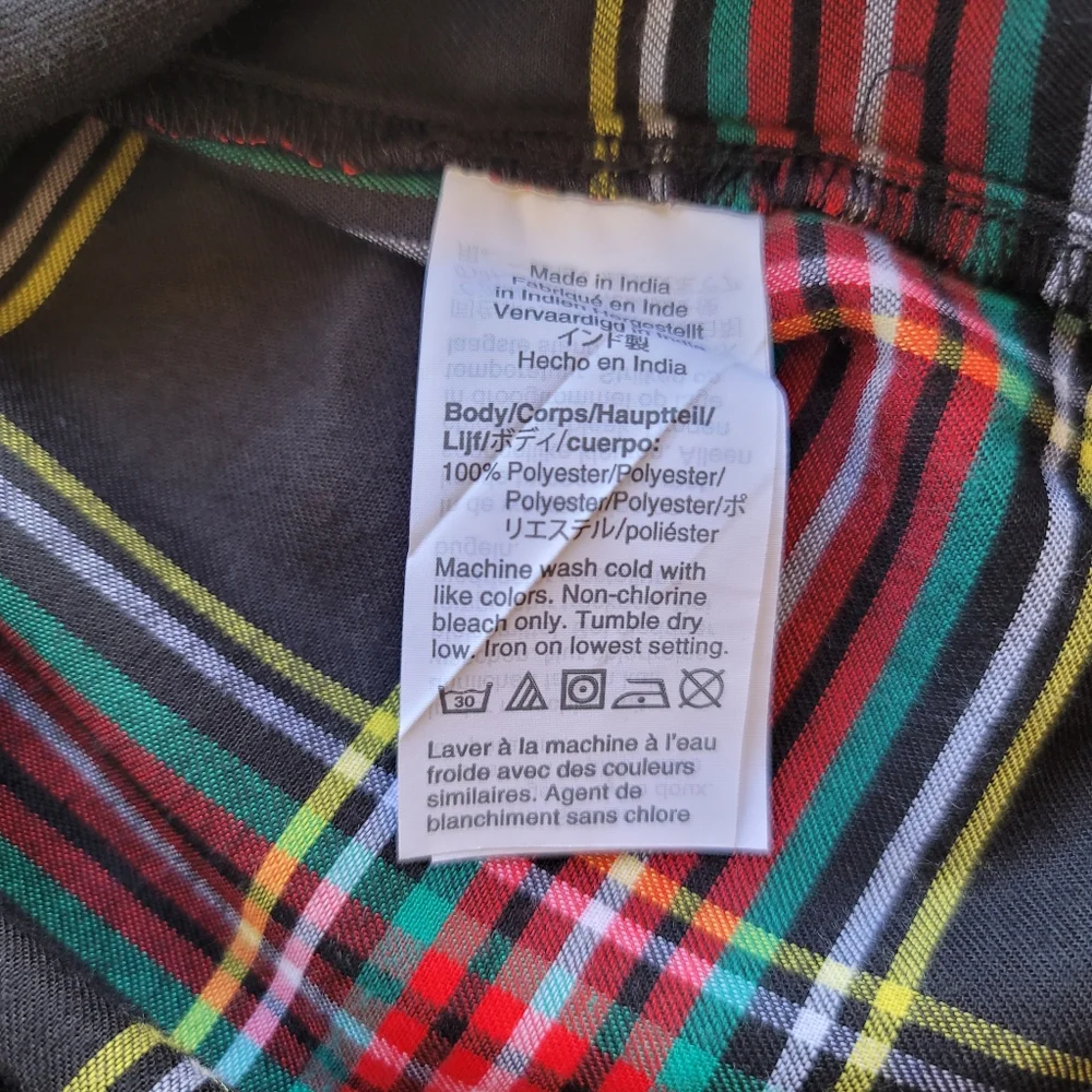 New! J Crew sz 4 Crewcuts Girls Flannel Nightgown PJ Black Tartan Plaid NWT